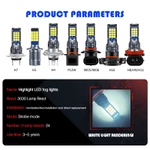 2 pc đèn LED sương mù 2 màu 24SMD H8 H11 H3 H4 H7 9005 HB3 9006 HB4 H16 P13W đèn sương mù ô tô — ảnh 7