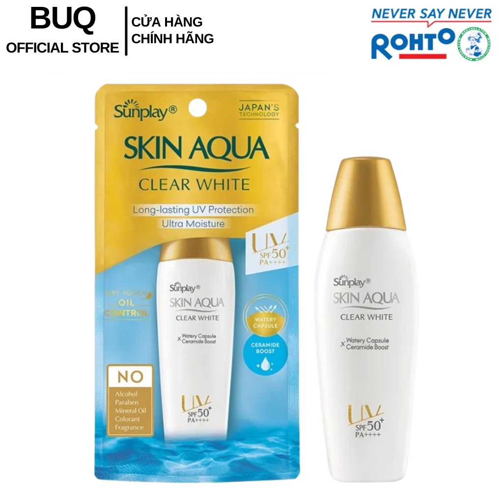 Ảnh Kem Chống Nắng Dưỡng Trắng Da Cho Da Dầu Sunplay Skin Aqua Clear White Spf50 55g 1