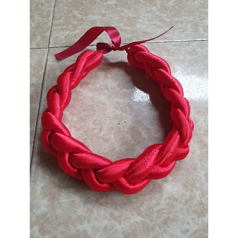Mấn (vấn) tết 3 trơn vải phi bóng, mấn đội đầu áo dài, phụ kiện thời trang, phụ kiện cưới, pk Khánh huyền