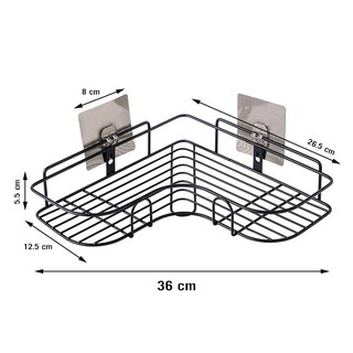 Kệ góc dán tường bằng thép không gỉ siêu chắc trong nhà bếp nhà tắm - Kệ góc nhà tắm dán tường