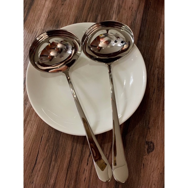 Muôi múc canh inox cao cấp hàng xuất Mỹ 24cm inox 18/10 304 sáng bóng ơi
