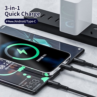 Cáp Sạc Nhanh 6A 3 Trong 1 Cổng Micro Usb Type-C