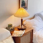 [SHOP NGHỈ BÁN ALL OFF 30%] VIDEO SP THẬT - đèn gỗ sồi retro phong cách Âu Mỹ bóng 12W - retro American table lamp — ảnh 2