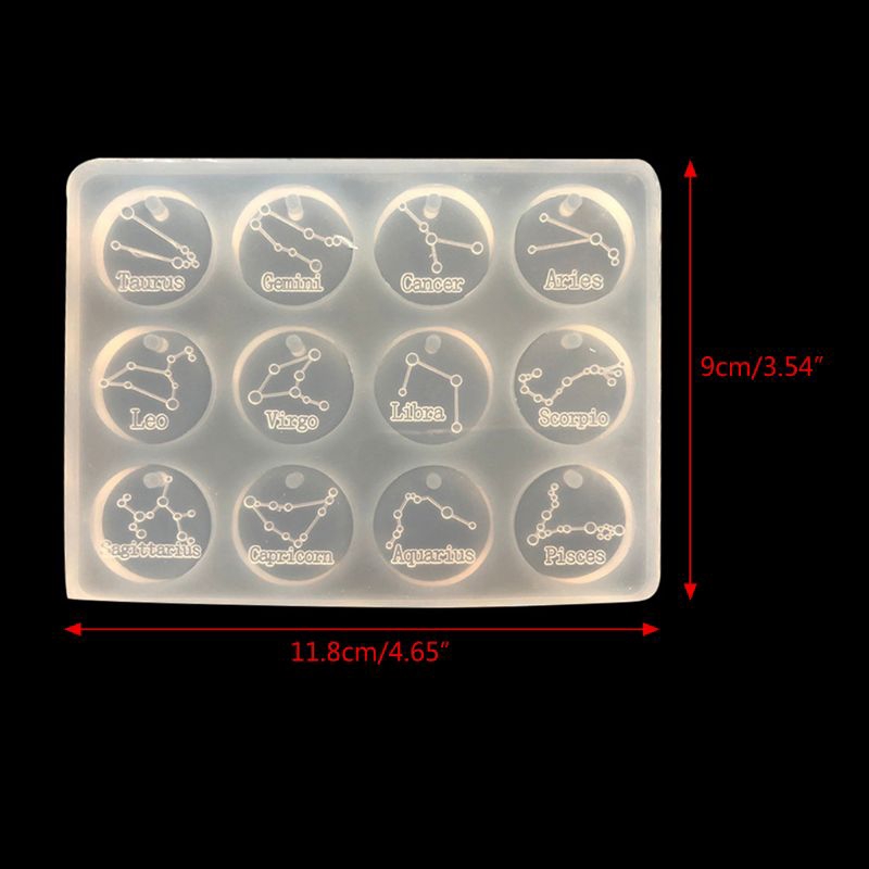 Khuôn silicon cho làm nữ trang hình 12 chòm sao DIY