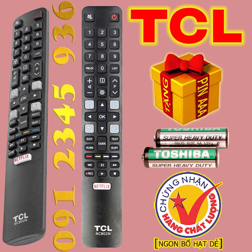 Điều khiển TCL mã số RC802N cho Tivi Smart. (Mẫu số 3) | Shopee Việt Nam