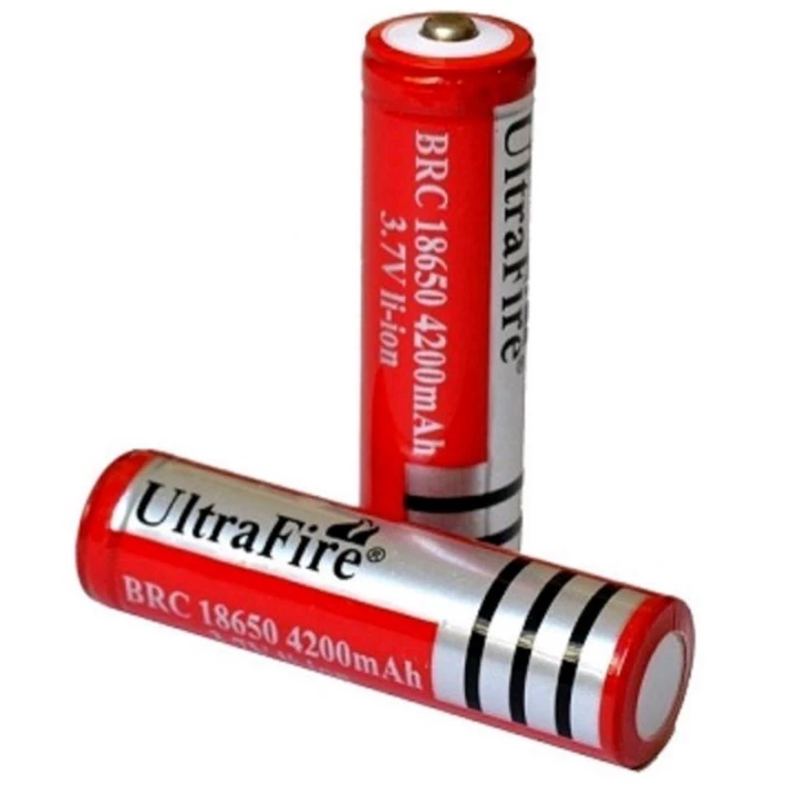 Pin 18650 Ultrafire Đỏ, Pin 3v7 Pin Celll dùng Cho Pin Sạc, Đèn Sạc, Quạt sạc mini