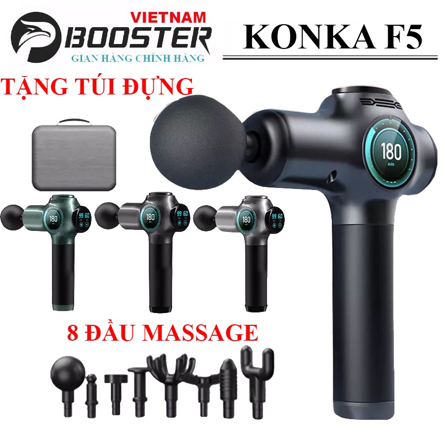 Máy Massa Cầm Tay Giãn Cơ Booster Konka F5 8 đầu 99 Cấp độ Trị đau Nhức