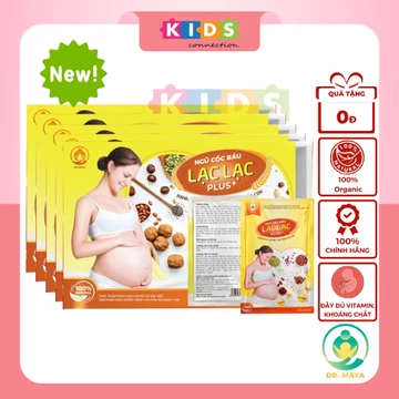 Combo 5 hộp ngũ cốc bầu, ngũ cốc siêu dinh dưỡng Lạc Lạc, có hạt Sachi siêu dinh dưỡng cho bé (hộp/30 gói/600g)