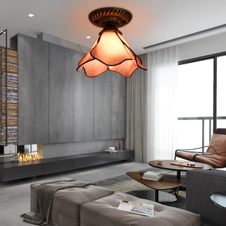 Đèn LED E27 Gắn Trần Nhà Bằng Kính Phong Cách Cổ Điển Dùng Trang Trí