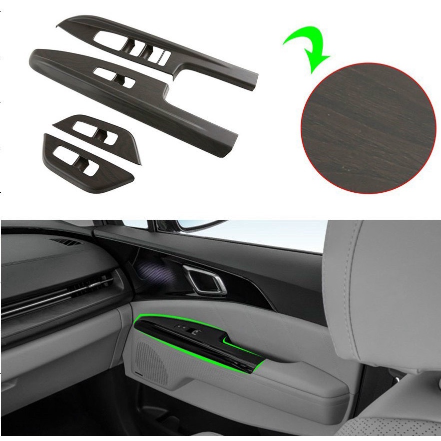 Ốp nội thất xe Kia Carnival 2022-2024, Chất liệu nhựa Carbon ABS và nhựa Vân Đá cao cấp. Bảo vệ nội thất xe