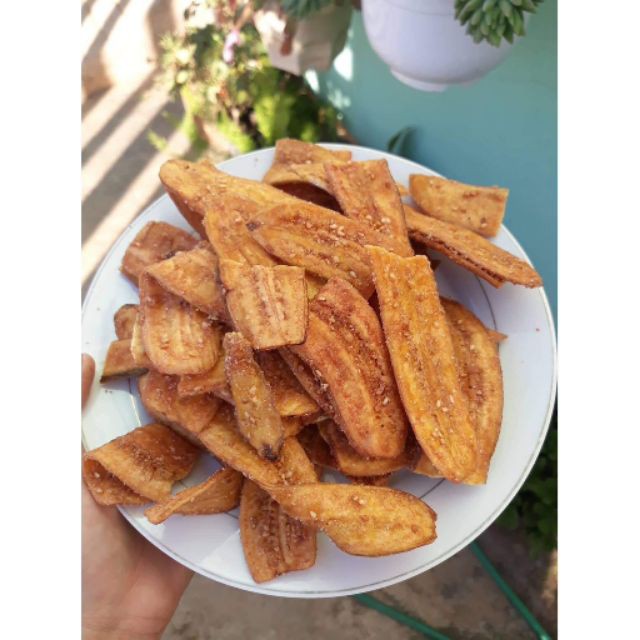 900g chuối sấy mè vừng hàng cty siêu vừng (ĐÓNG TÚI ZIP)