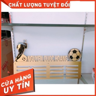 Giá treo huy chương Bóng đá, kt 58x35cm khắc chìm miror siêu nét.
