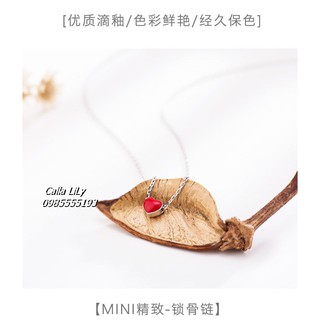 [FreeShip]Dây Chuyền Bạc 925 Red Heart Hàn Quốc