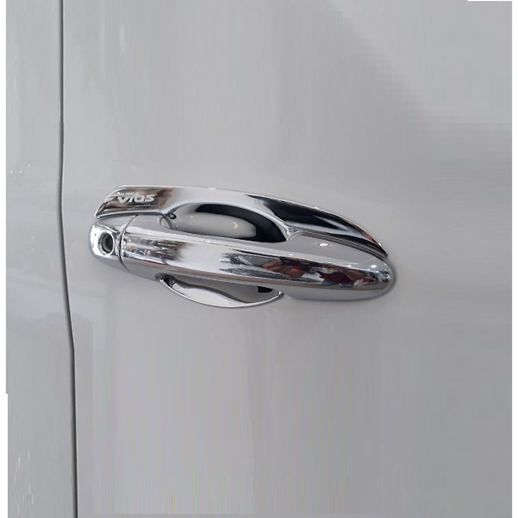 Ốp tay cửa, ốp hõm cửa xe Toyota Vios 2019 - 2026,Chất liệu Nhựa ABS Mạ Crom cao cấp