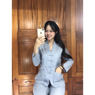 La hán truyền thống, đồ lam đi chùa nữ