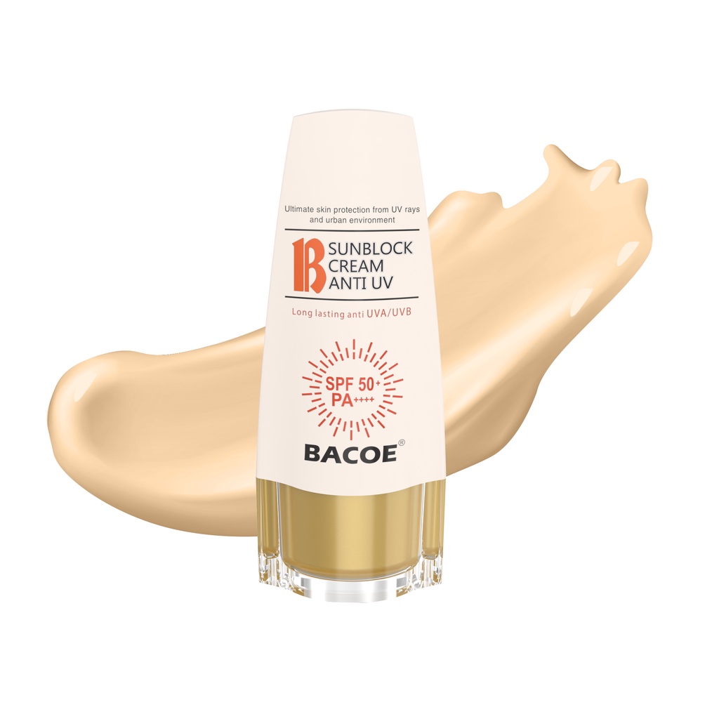 Kem Chống Nắng BB Cream BACOE 50ml SunLock SPF 60+/ PA++++