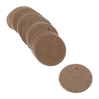 100 Thẻ giá tiền/ tem bằng giấy kraft trơn 2cm