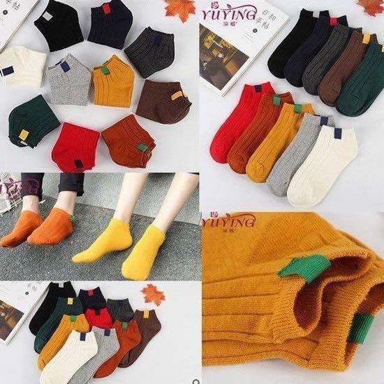 10 Tất len 7 màu cổ ngắn