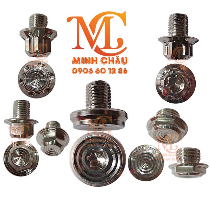 Ốc chân kiếng inox 304 , ốc chân gương inox 304, ốc kiếng hậu inox 304 ...