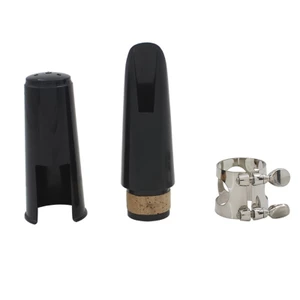 Mya Plastic B Flat Clarinet Miệng Nắp Kẹp Dụng Cụ Woodwind (Đen)