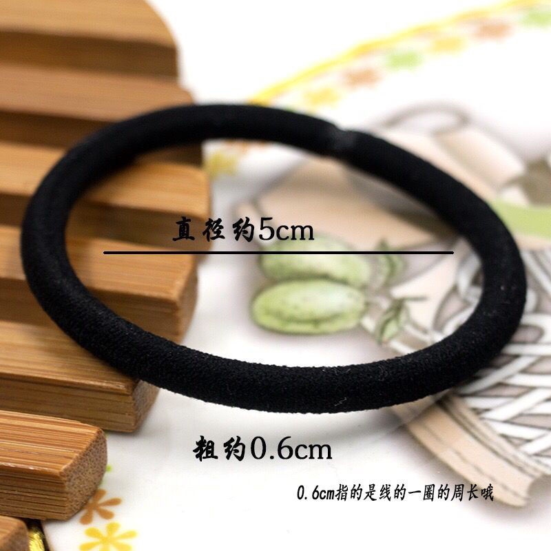 Chun buộc tóc dây đen Hàn Quốc - Nhiều Họa Tiết