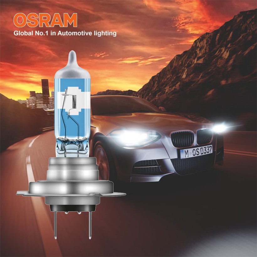 Combo 2 Bóng Đèn Halogen Tăng Sáng 150% OSRAM Night Breaker Laser H7 12V 55W