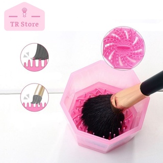 Hộp rửa cọ 2 trong 1 kiêm giá đỡ cọ vệ sinh cọ trang điểm Nhật