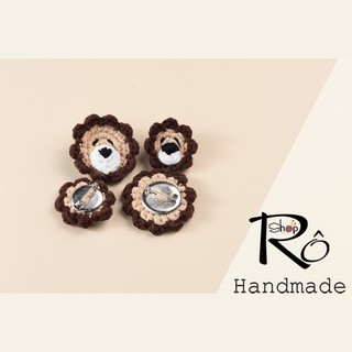 Ghim cài áo hình sư tử dễ thương 3cm, 4cm |Pin, trâm cài balo, cặp, huy hiệu |Shop Rô Handmade