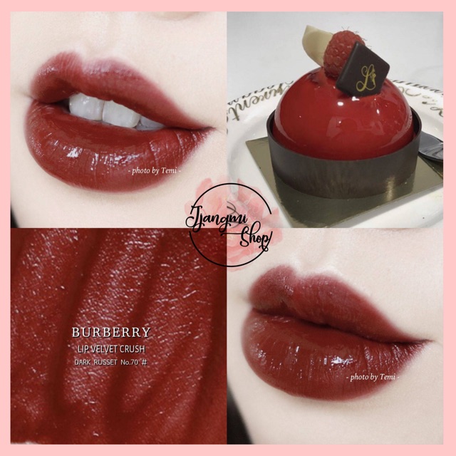 SON BURBERRY LIP VELVET CRUSH DARK RUSSET Shopee Vi t Nam