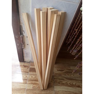Bộ 10 thanh gỗ vuông cạnh 10mm dài 500mm làm mô hình, thủ công, đồ chơi, trang trí lồng chim