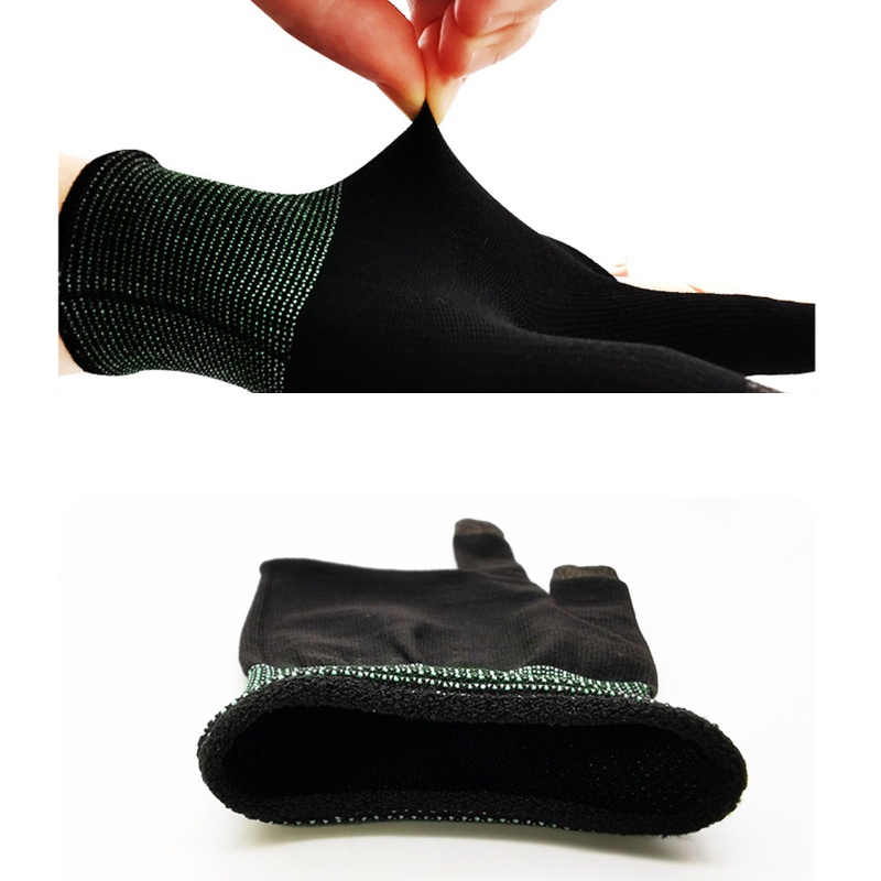 1 Pair Two-finger Gaming Finger Sleeve Mobile Game Glove for Touch Screen Finger