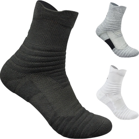 Vớ Tất cotton cao cổ loại dày phù hợp chạy bộ, bóng đá, bóng rổ...