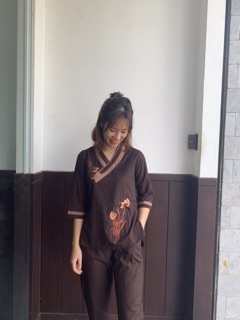 Đồ lam đi chùa _ đồ đi chùa cho nữ thêu sen nhiều màu