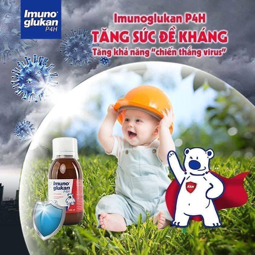 Siro Kan ImunoGlukan hỗ trợ miễn dịch nâng cao sức đề kháng cho bé - chai 120ml hanzomart