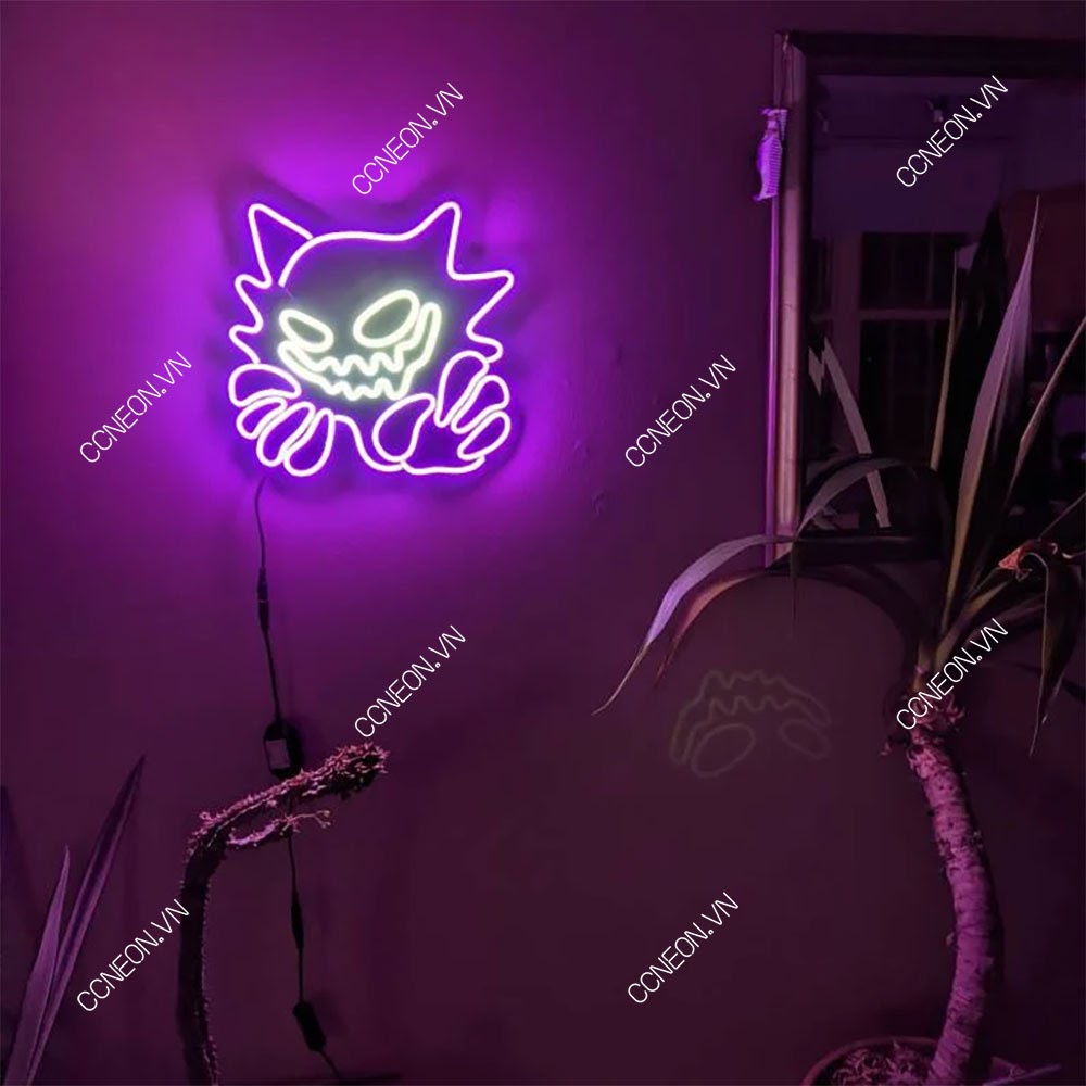 Đèn Trang Trí Phòng Led Neon Haunter - Đèn  LED Neon Hoạt Hình Pokemon