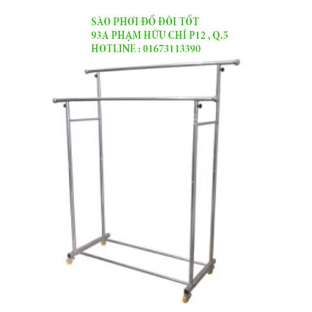 Sào Phơi Đồ Đôi Inox Loại 1 Có Khoen Và Ko Khoen | Shopee Việt Nam