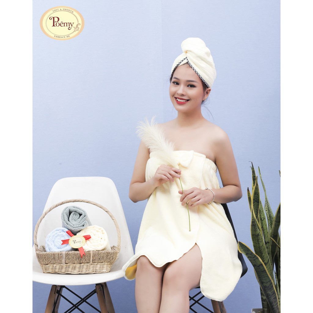 Ảnh Váy quây spa, phòng tắm cao cấp Poêmy không túi sọc gân KT(70x120) 4