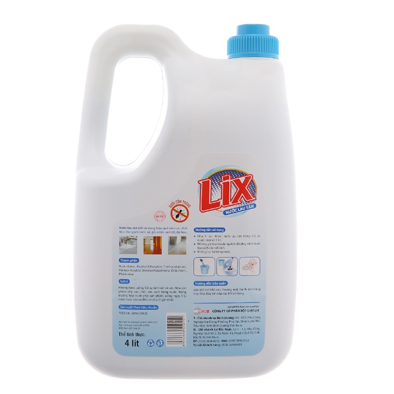 Ảnh Nước lau sàn Lix đuổi côn trùng 3.6 lít LD360 an toàn thơm ngát 3