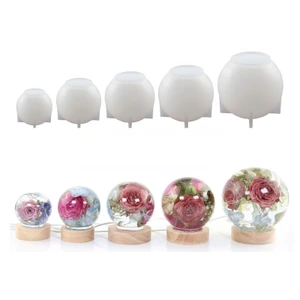BTF Khuôn Pha Lê Silicon Khuôn Tròn DIY Đồ Trang Trí Trang Trí Cho Nhựa Dính Dụng Cụ Làm Xà Phòng