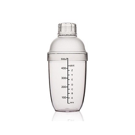 Bình lắc pha chế Shaker nhựa chia vạch đen Cao Cấp chất dày siêu bền 350ml - 500ml - 700m