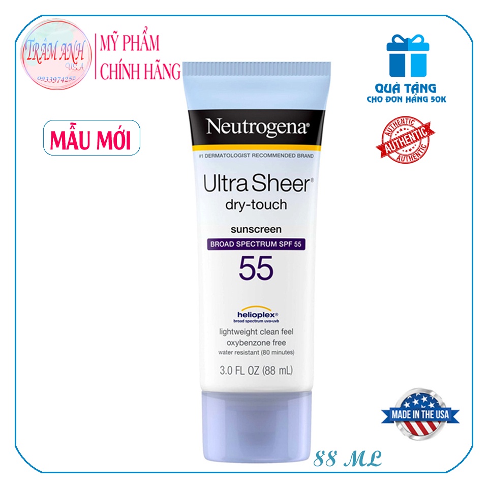 Kem Chống Nắng Neutrogena Ultra Sheer Dry Touch With Spf 70 88ml