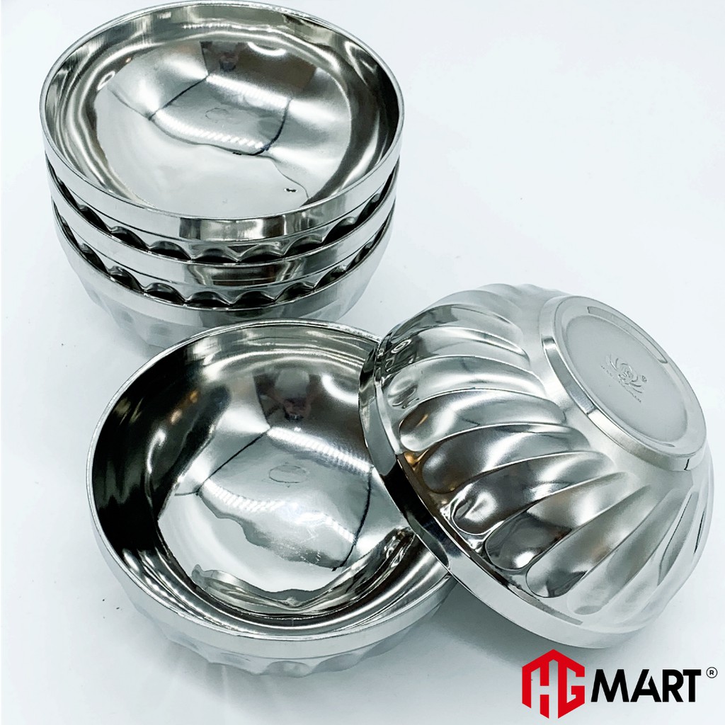 Ảnh Bộ 5 Bát Xoắn Inox cách nhiệt chống nóng thương hiệu Hoàng Gia 1