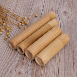 BS * Hộp ống tre kín khí Hộp đựng gia vị nhỏ có nắp 4 kích thước