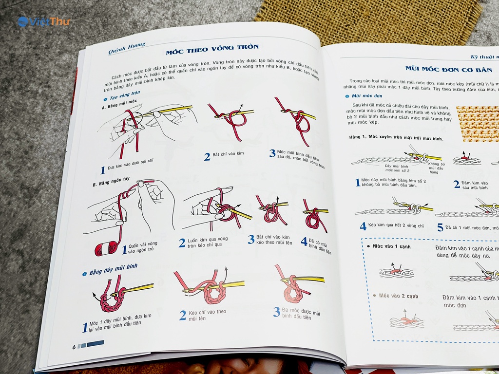 Mô tả Sách - Kỹ Thuật Móc Len Sợi Cơ Bản (Quỳnh Hương) (VT) - 2