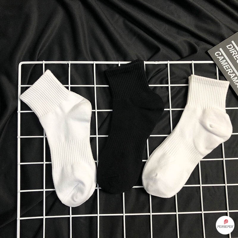 Tất vớ nam nữ chất liệu vải Cotton co giãn bốn chiều, phong cách đơn giản - Ekiu Shop