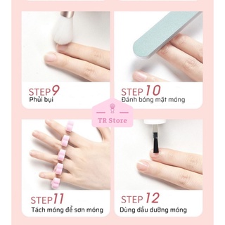 Bộ chăm sóc móng 9 món tại nhà tặng kèm 1 chai dầu dưỡng móng và 1 sơn mềm móng tẩy da chết móng tay Maycreate