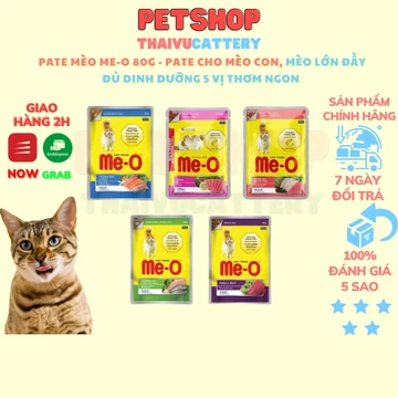 Pate mèo Me-o 80g - Pate cho mèo con, mèo lớn đầy đủ dinh dưỡng hàng chuẩn công ty
