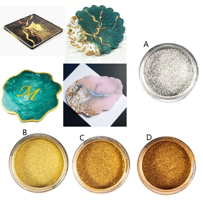 Bột kim tuyến ánh kim 3g chuyên dụng trong trang trí nhựa resin epoxy tạo màu long lanh gia công đồ trang sức