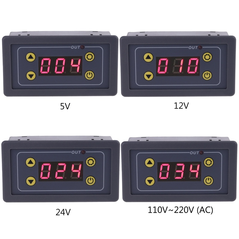 Mon 5-24VDC 110V-220VAC LED Kỹ Thuật Số Cho Thời Gian Trễ Rơle Mô Đun Thời Gian Trễ Chu Kỳ Hẹn Giờ Rơ Le Công Tắc Điều Khiển Cho Thời Gian R