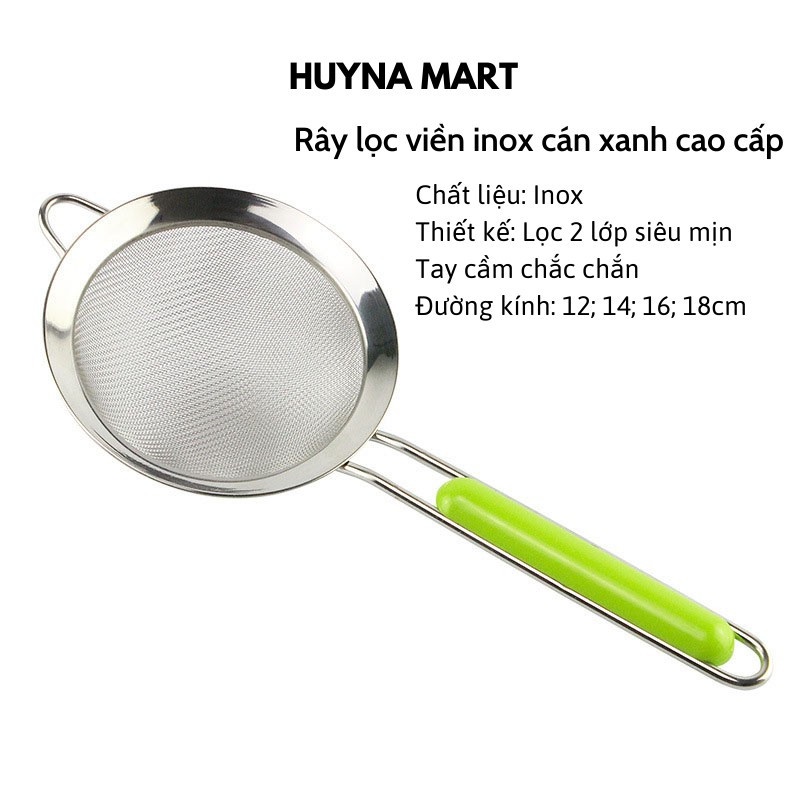 🎈Rây Lọc Viền Inox Cán Xanh Cao Cấp 🎈 | Shopee Việt Nam